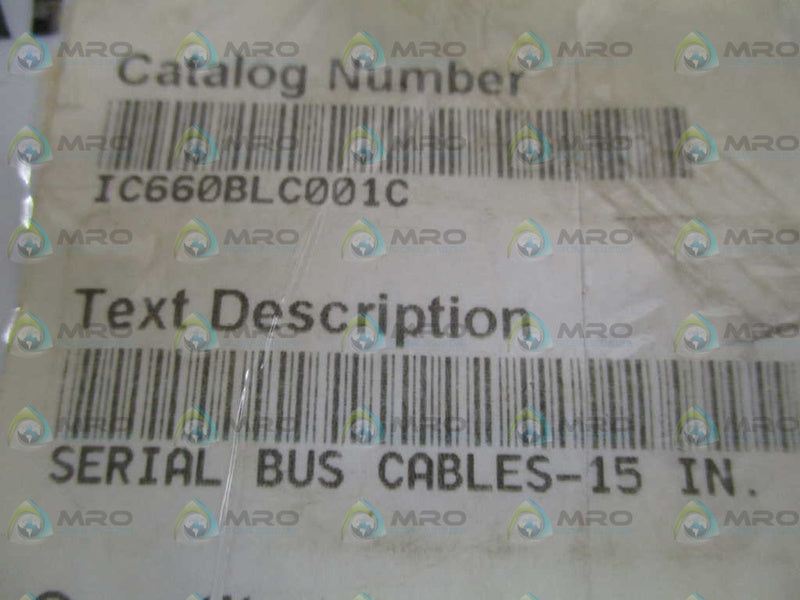 GE FANUC IC660BLC001C BUS CABLE-15IN NSNP