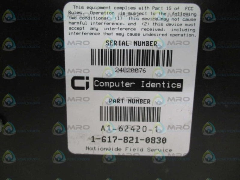 COMPUTER IDENTICS SCAN STAR 242 A1-62420-1 SCANNER  UNMP