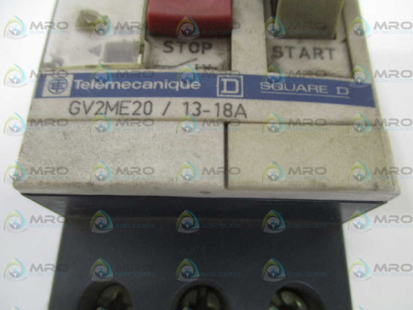 TELEMECANIQUE GV2ME20 CIRCUIT BREAKER 13-18A UNMP