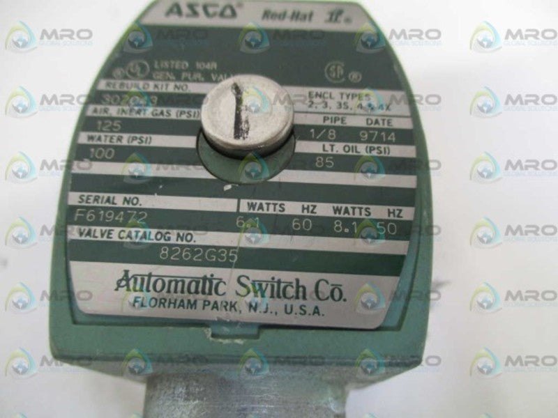 ASCO 8262G35 SOLENOID VALVE  UNMP