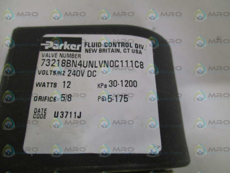 PARKER 73218BN4UNLVN0C111C8 SOLENOID VALVE NSNP