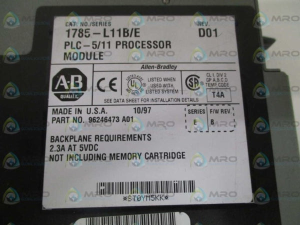 ALLEN BRADLEY 1785-L11B SER. E F/W B (NO KEY)  UNMP