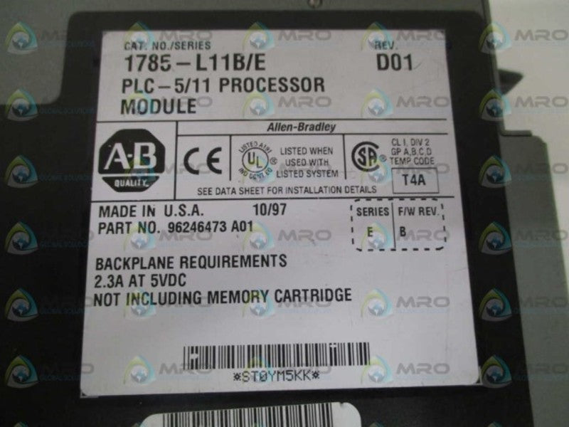 ALLEN BRADLEY 1785-L11B SER. E F/W B (NO KEY)  UNMP