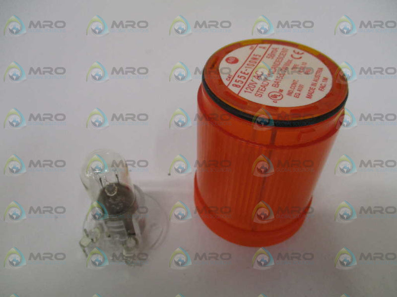 ALLEN BRADLEY 855E-10DN5 SER. A AMBER STEADY INCANDESCENT STACK LIGHT  UNMP