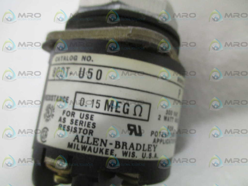 ALLEN BRADLEY 800T-U50 SER. P POTENTIOMETER 0.15 MEG OHMS  UNMP