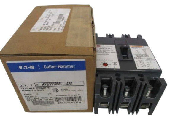 CUTLER HAMMER HFB3110ML-480 CIRCUIT BREAKER 10A  NSMP