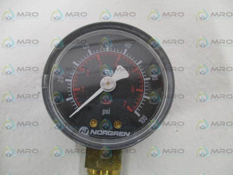 NORGREN 18013-084 PRESSURE GAUGE 0-100 PSI  NSMP