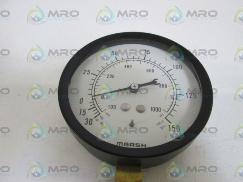 MARSH GAUGE 3.5" 30-150 PSI J8018 NSMP