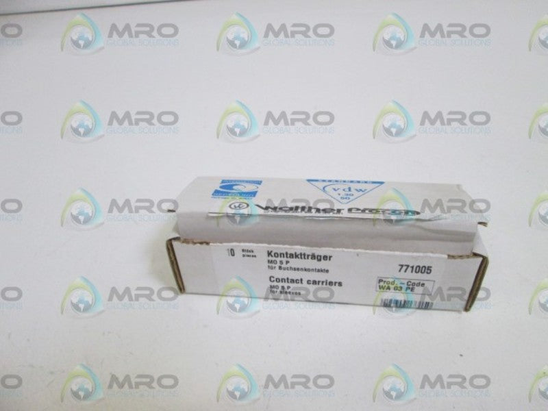 LOT OF 7 WALTHER CONTACT CARRIER 771005 NSMP