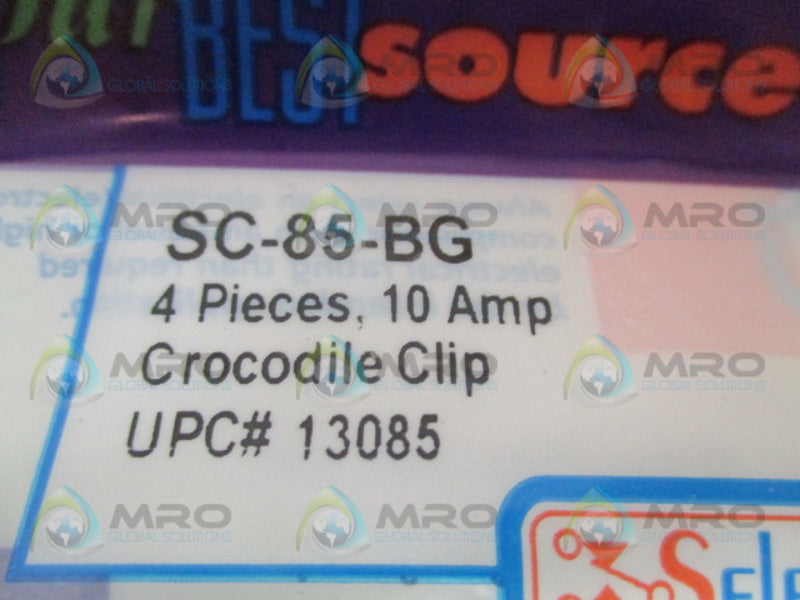 SELECTA SC-85-BG CROCODILE CLIP (PKG OF 4) NSMP