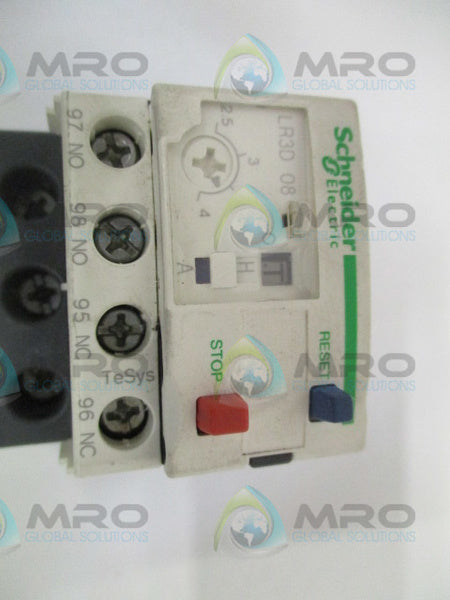 SCHNEIDER ELECTRIC LR3D08 OVERLOAD RELAY 2.5-4A UNMP