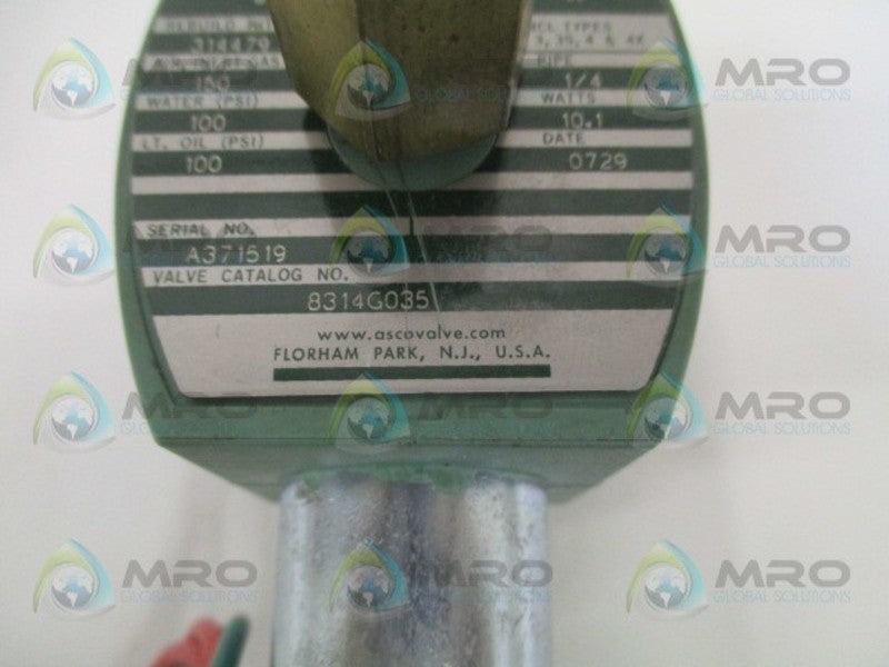 ASCO 8314G035 SOLENOID VALVE  UNMP