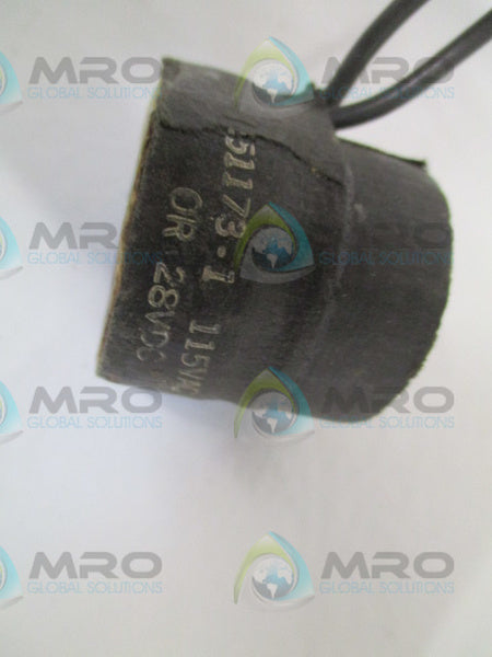 SCHRADER BELLOWS 51173-1 COIL 115VAC OR 28VDC UNMP