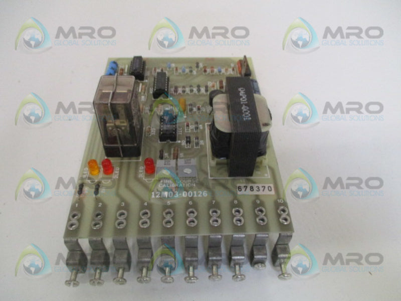 FENNER 12M03-00126 TACH LOSS AND OVERSPEED BOARD  NSMP