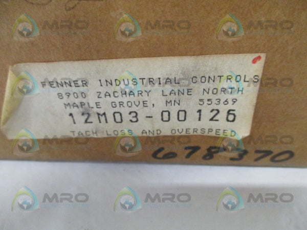 FENNER 12M03-00126 TACH LOSS AND OVERSPEED BOARD  NSMP