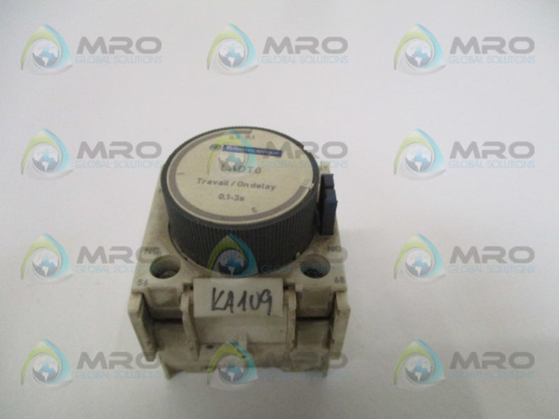 TELEMECANIQUE LADT0 TIME DELAY BLOCK 0,1-3 sec UNMP