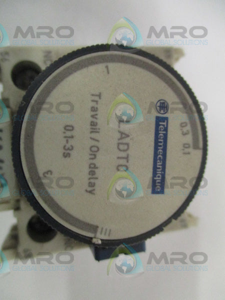 TELEMECANIQUE LADT0 TIME DELAY BLOCK 0,1-3 sec UNMP