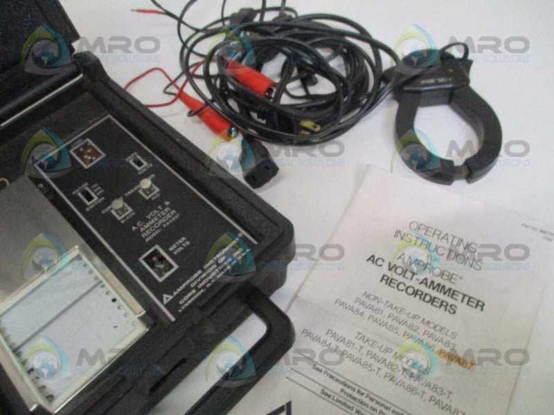 AMPROBE INSTRUMENT PAVA87 AC VOLT & AMMETER RECORDER  UNMP