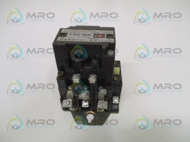 CUTLER HAMMER C10BN3 MAGNETIC CONTACTOR (MISSING ACCESSORIES)  NSNP