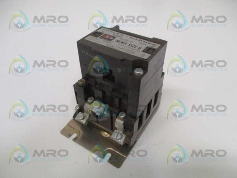 CUTLER HAMMER C10BN3 MAGNETIC CONTACTOR (MISSING ACCESSORIES)  NSNP