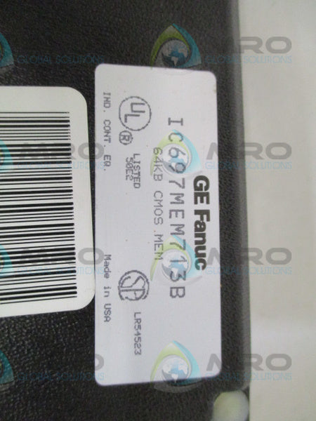 GE FANUC IC697MEM713B CMOS MEMORY MODULE 64KB NSMP