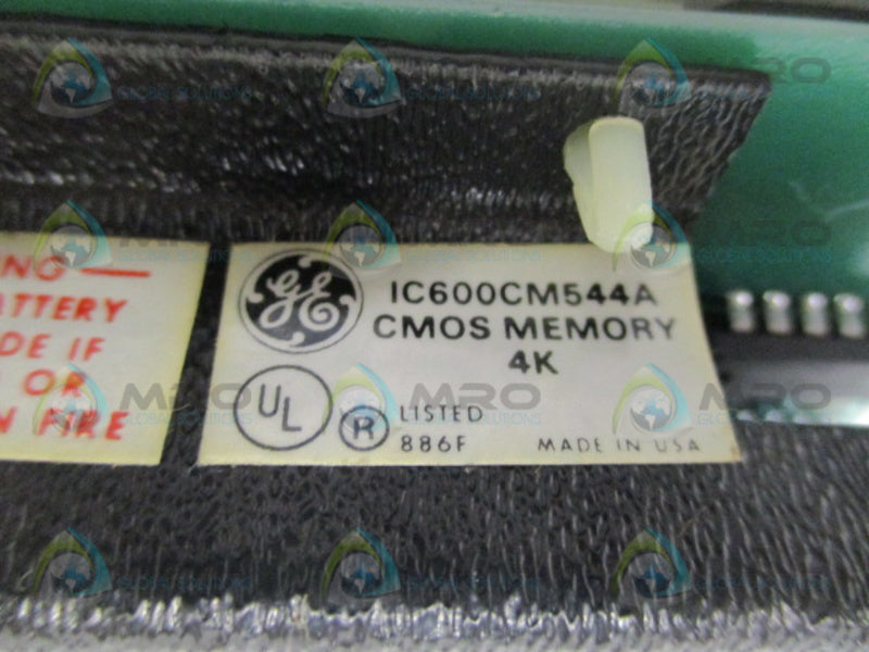 GENERAL ELECTRIC IC600CM544A CMOS MEMORY MODULE 4K NSMP