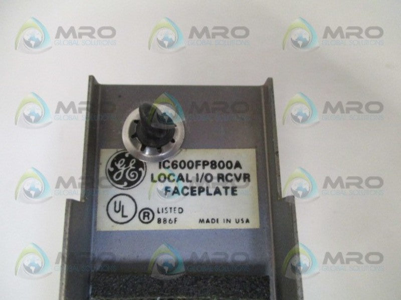 GENERAL ELECTRIC IC600FP800A I/O LOCAL RECEIVER FACEPLATE UNMP