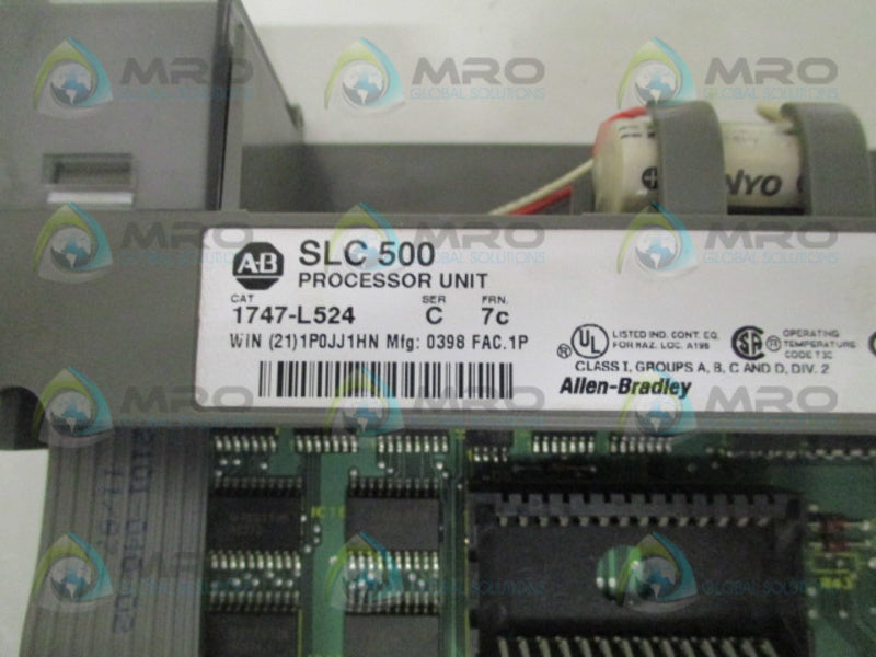 ALLEN BRADLEY SLC 500 1747-L524 SER. C F/W 7c PROCESSOR UNIT  UNMP