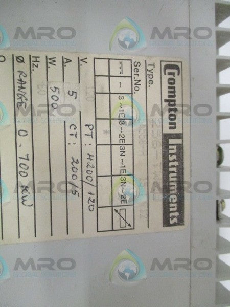 CROMPTON INDUSTRIES 256-TWMU TRANSDUCER 120V  UNMP