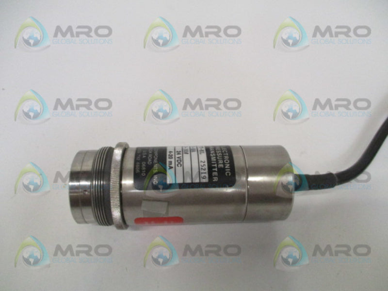 PMC PT-EL V-HA ELECTRONIC PRESSURE TRANSMITTER 0-30# (AS PICTURED) NSNP