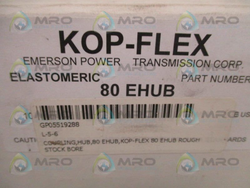 KOP-FLEX 80EHUB ELASTOMERIC COUPLING HUB NSMP