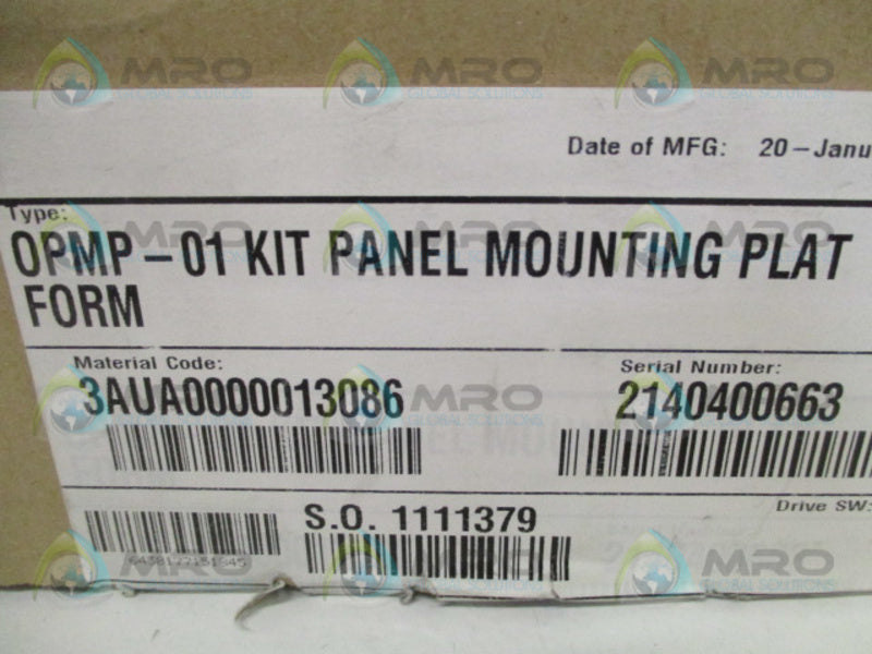 ABB 3AUA0000013086 OPMP-01 PANEL MOUNTING PLAT KIT  *NEW IN BOX *