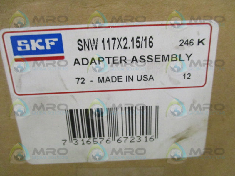 SKF SNW117X2.15/16 ADAPTER ASSEMBLY NSMP