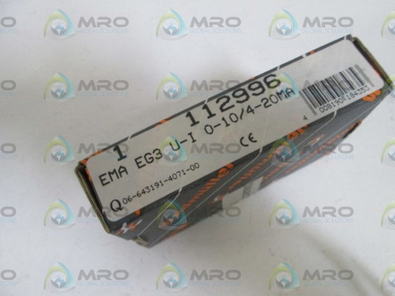 WEIDMULLER RELAY 112996 / EMA EG3 U/I 0-10/4-20MA  NSMP