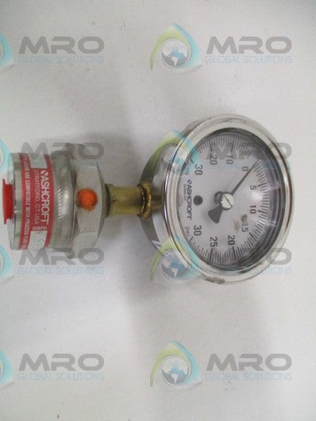 ASHCROFT 25310SS02T-30IMV&30# PRESSURE GAUGE 30in.HGVAC-30PSI  NSMP