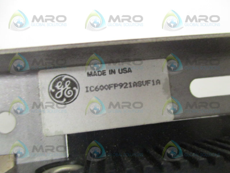 GENERAL ELECTRIC IC600FP921ASVF1A INTERFACE MODULE FACEPLATE UNMP