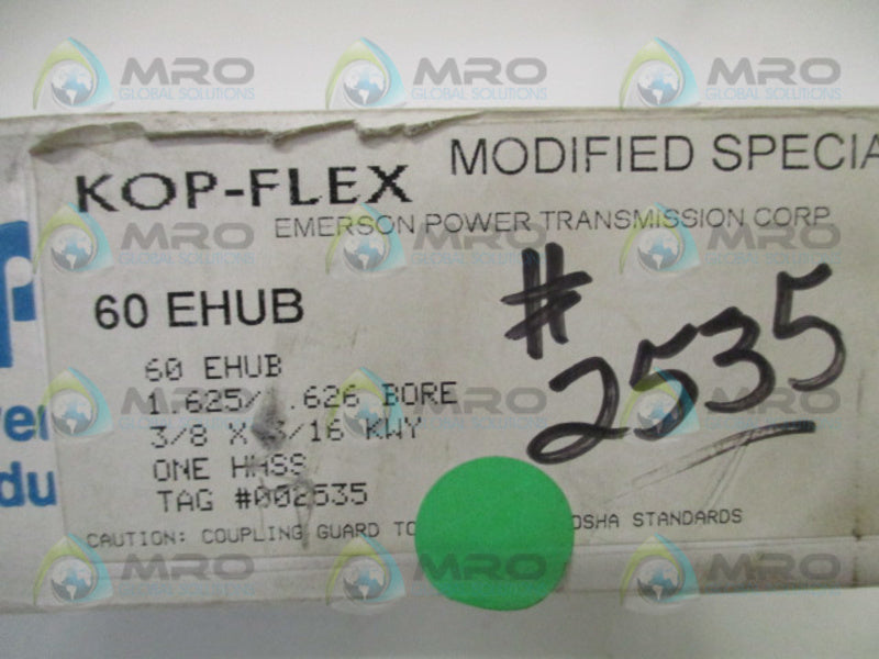 KOP-FLEX 60EHUB ELASTOMERIC COUPLING HUB BORE 1.625" NSMP