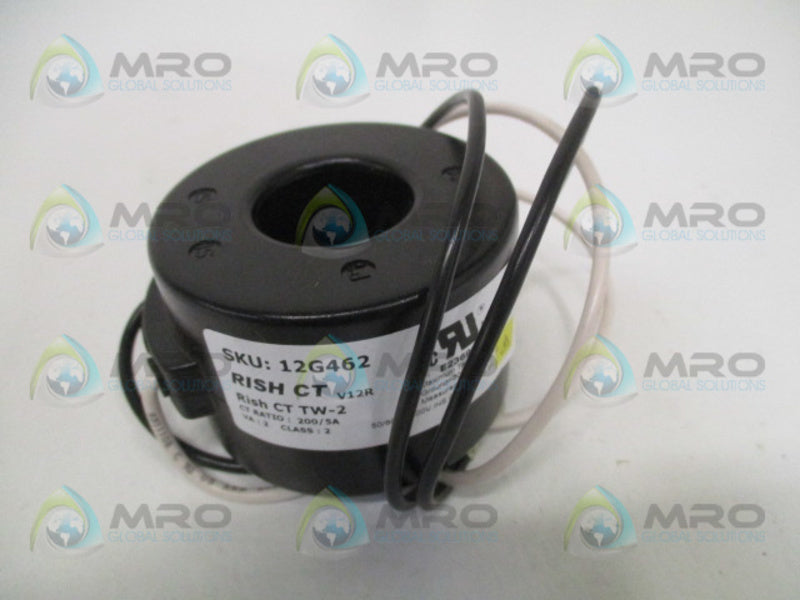 GRAINGER 12G462 SOLID CORE CURRENT TRANSFORMER RATIO 200/5A  NSMP