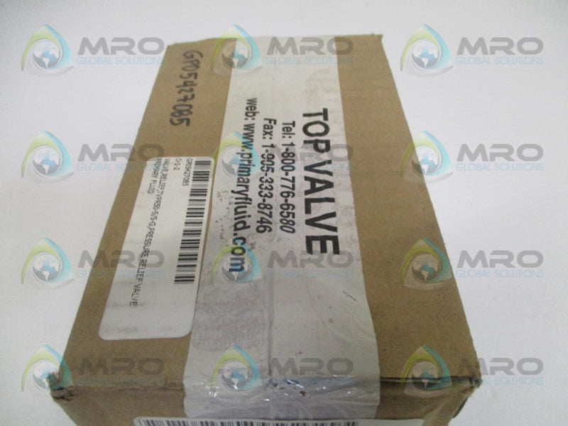 PRIMARY FLUID TVP250S/S PRESSURE RELIEF TOP VALVE NSFS