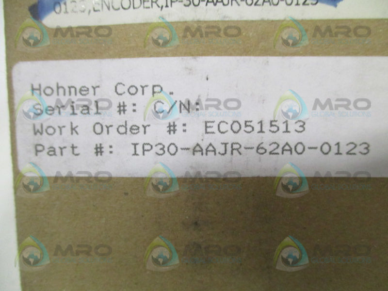 HOHNER IP30-AAJR-62A0-0123 ENCODER NSMP