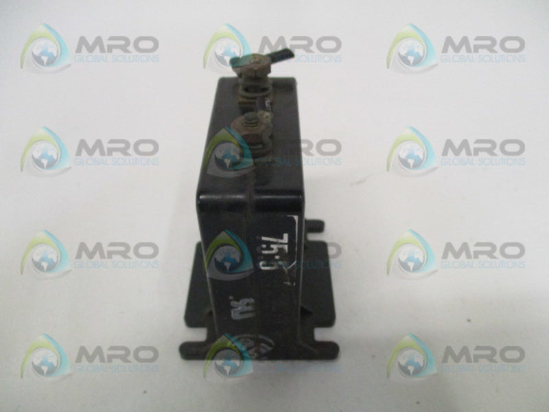 INSTRUMENT TRANSFORMERS 2SFT-750 CURRENT TRANSFORMER RATIO 75:5A UNMP