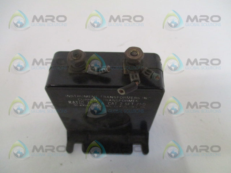 INSTRUMENT TRANSFORMERS 2SFT-750 CURRENT TRANSFORMER RATIO 75:5A UNMP