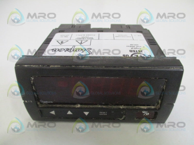SIMPSON H335171022 4EU92 PROCESS DIGITAL PANEL METER UNMP
