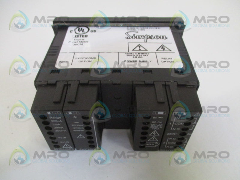 SIMPSON H335171022 4EU92 PROCESS DIGITAL PANEL METER UNMP