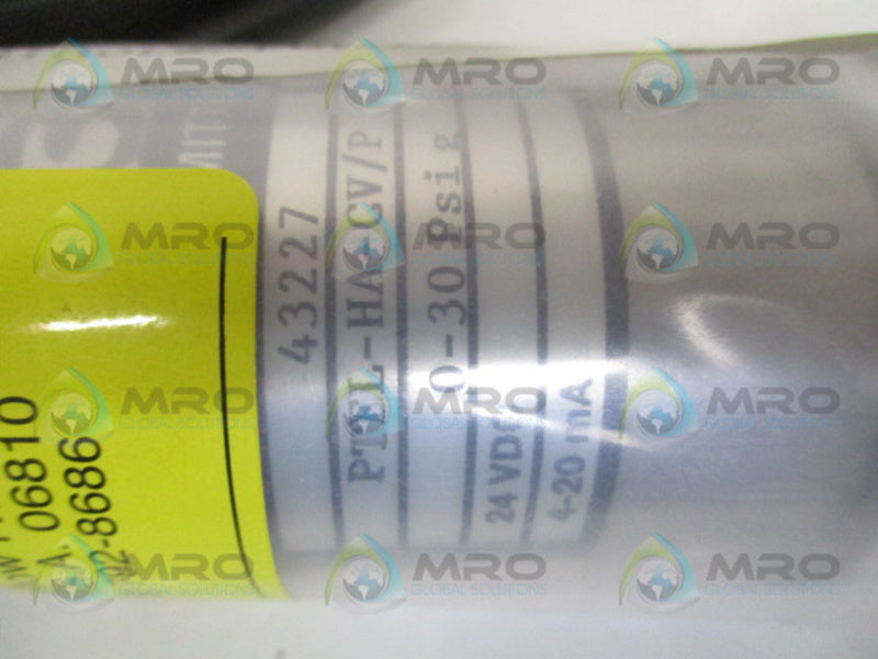 PMC PTEL-HA-CV/P ELECTRONIC PRESSURE TRANSMITTER 0-30 PSIG NSNP