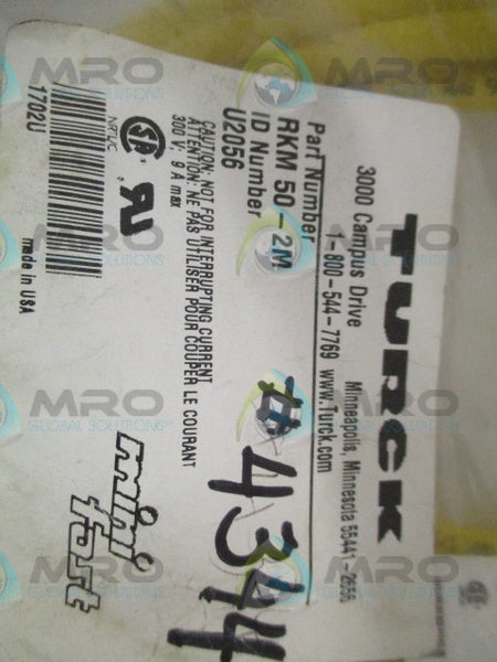 TURCK RKM50-2M MOLDED CORDSET NSMP