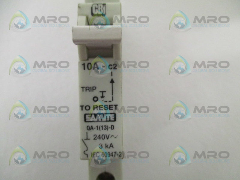 SAMITE QA-113-D-10 CIRCUIT BREAKER 10A UNMP