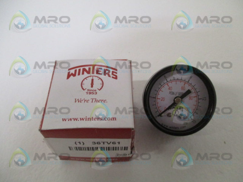 WINTERS PEM1399LF 36TV61 PRESSURE GAUGE 0-15 PSI NSMP