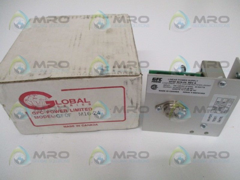 GLOBAL GFOFM16-24 LINEAR POWER SUPPLY 105-125VAC NSMP