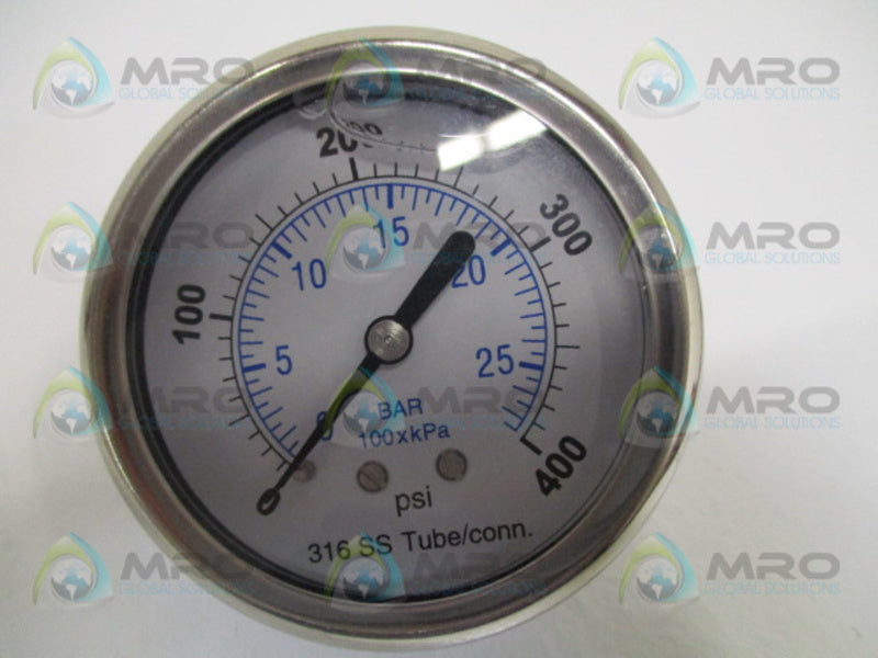 PIC SEC-302DFW-254I PRESSURE GAUGE 0-400 PSI/KPA/BAR NSMP